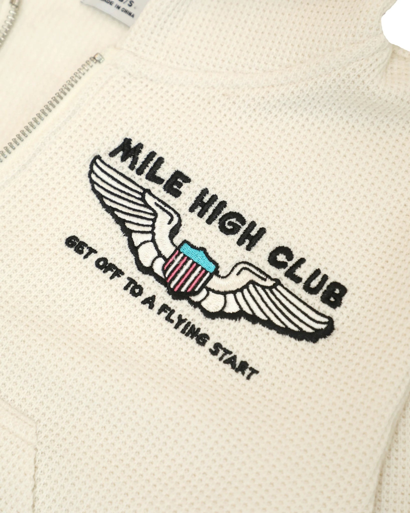 Shop Boys Lie Spread Your Wings Thermal Zip Up Hoodie - Premium Hooded Sweatshirt from Boys Lie Online now at Spoiled Brat 