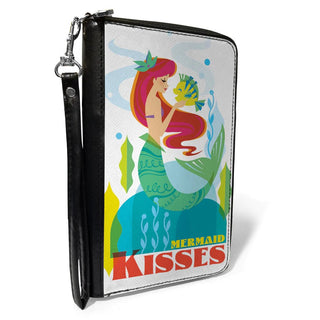 Shop Buckle Down Disney Ariel Kisses PU Zip Around Wallet Rectangle - Premium Wallet from Buckle Down Products Online now at Spoiled Brat 