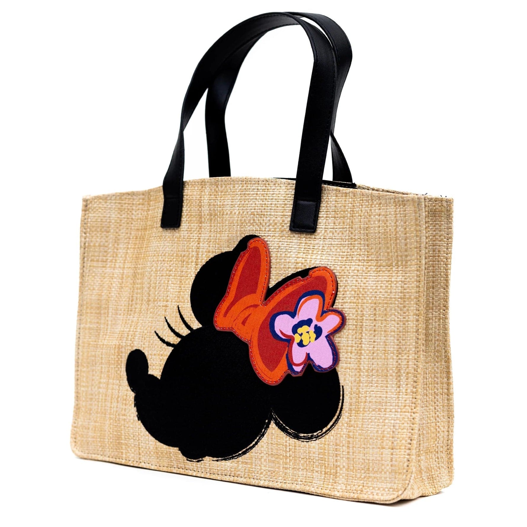 Shop Buckle Down Products Buckle Down Minnie Mouse Raffia Straw Embroidered Tote Bag online at Spoiled Brat