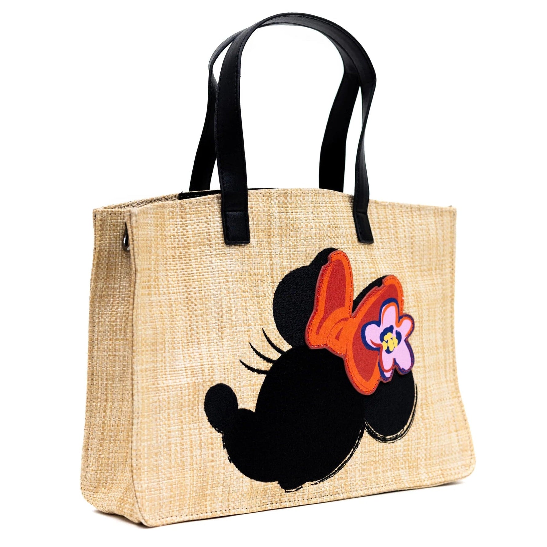 Shop Buckle Down Products Buckle Down Minnie Mouse Raffia Straw Embroidered Tote Bag online at Spoiled Brat