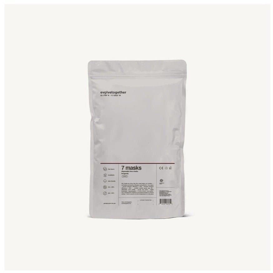 Evolve Together 7 Day Alberta Burgundy Face Masks Face Mask by Evolve Together as seen on celebrities