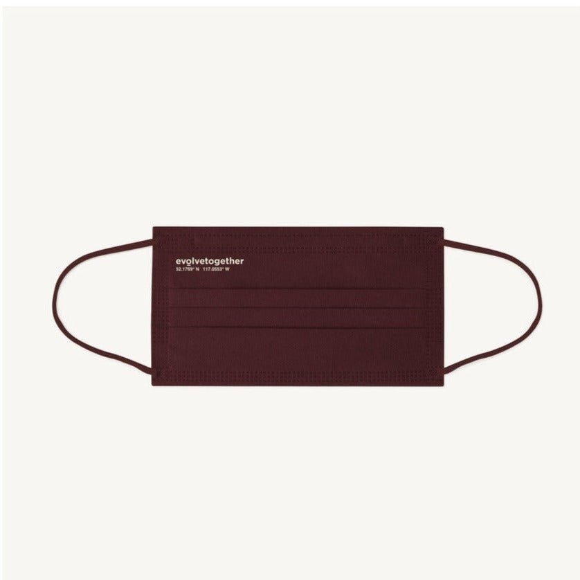 Shop Evolve Together 7 Day Alberta Burgundy Face Masks - Premium Face Mask from Evolve Together Online now at Spoiled Brat 
