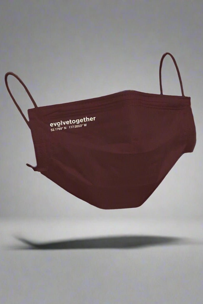 Evolve Together 7 Day Alberta Burgundy Face Masks by Evolve Together – Face Mask – Brown | Spoiled Brat UK