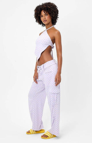 Shop Frankies Bikinis Chilli Checkered Cargo Pant - Premium Cargo Pants from Frankies Bikinis Online now at Spoiled Brat 