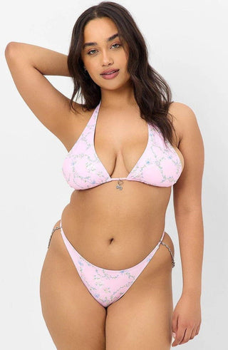 Shop Frankies Bikinis Isabella Floral Chain Bikini Bottom - Premium Bikini Bottoms from Frankies Bikinis Online now at Spoiled Brat 