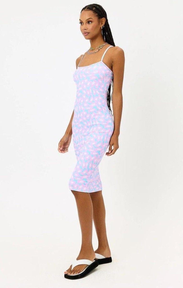 Shop Frankies Bikinis Frankies Bikinis Quinn Terry Midi Dress in Daisy Dream Midi Dress for women – premium loungewear and festival fashion at Spoiled Brat