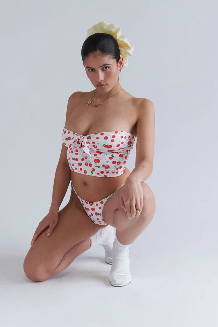 Shop Frankies Bikinis Frankies Bikinis x SYDNEY SWEENEY Rocky Strapless Bikini Top Swimsuit for women – premium loungewear and festival fashion at Spoiled Brat