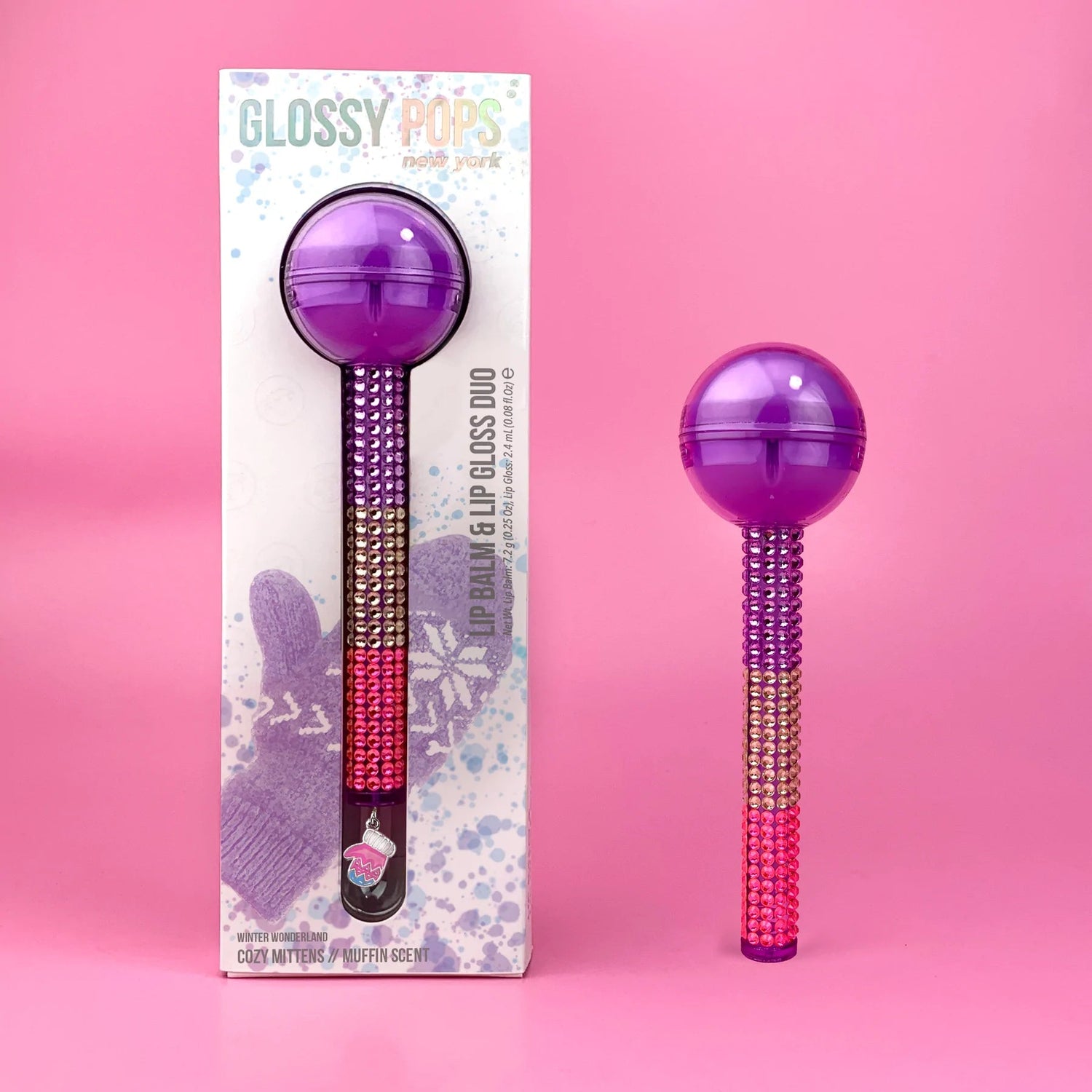 Shop Glossy Pops Christmas Cosy Mittens - Premium Lip Gloss from Glossy Pops Online now at Spoiled Brat 
