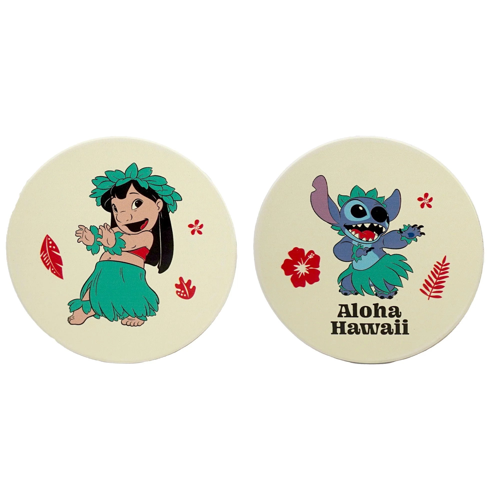 Shop Disney Lilo &amp; Stitch Set of 2 Ceramic Coasters - Premium Coasters from Half Moon Bay Online now at Spoiled Brat 