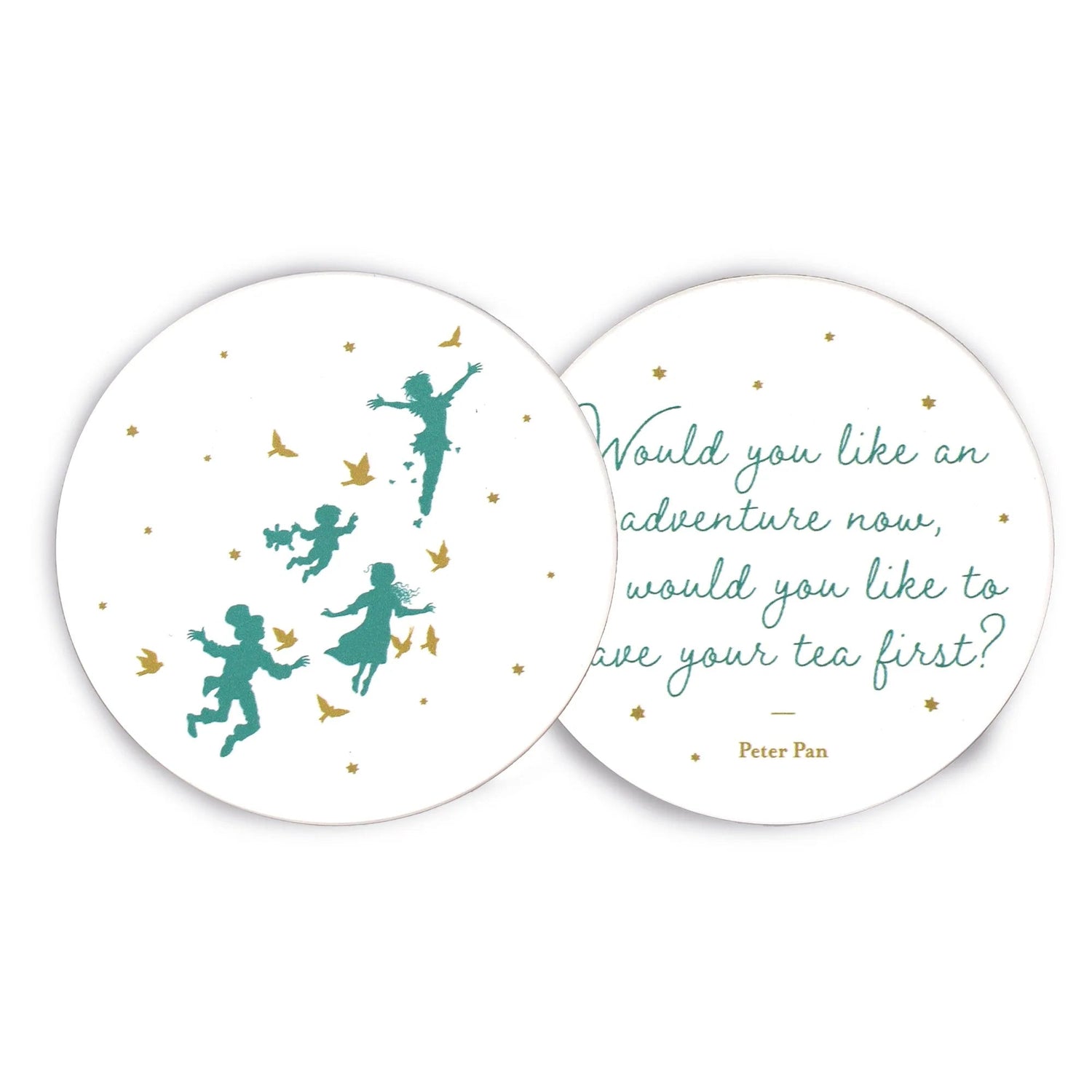Shop Disney Neverland Set of 2 Ceramic Coasters - Premium Coasters from Half Moon Bay Online now at Spoiled Brat 