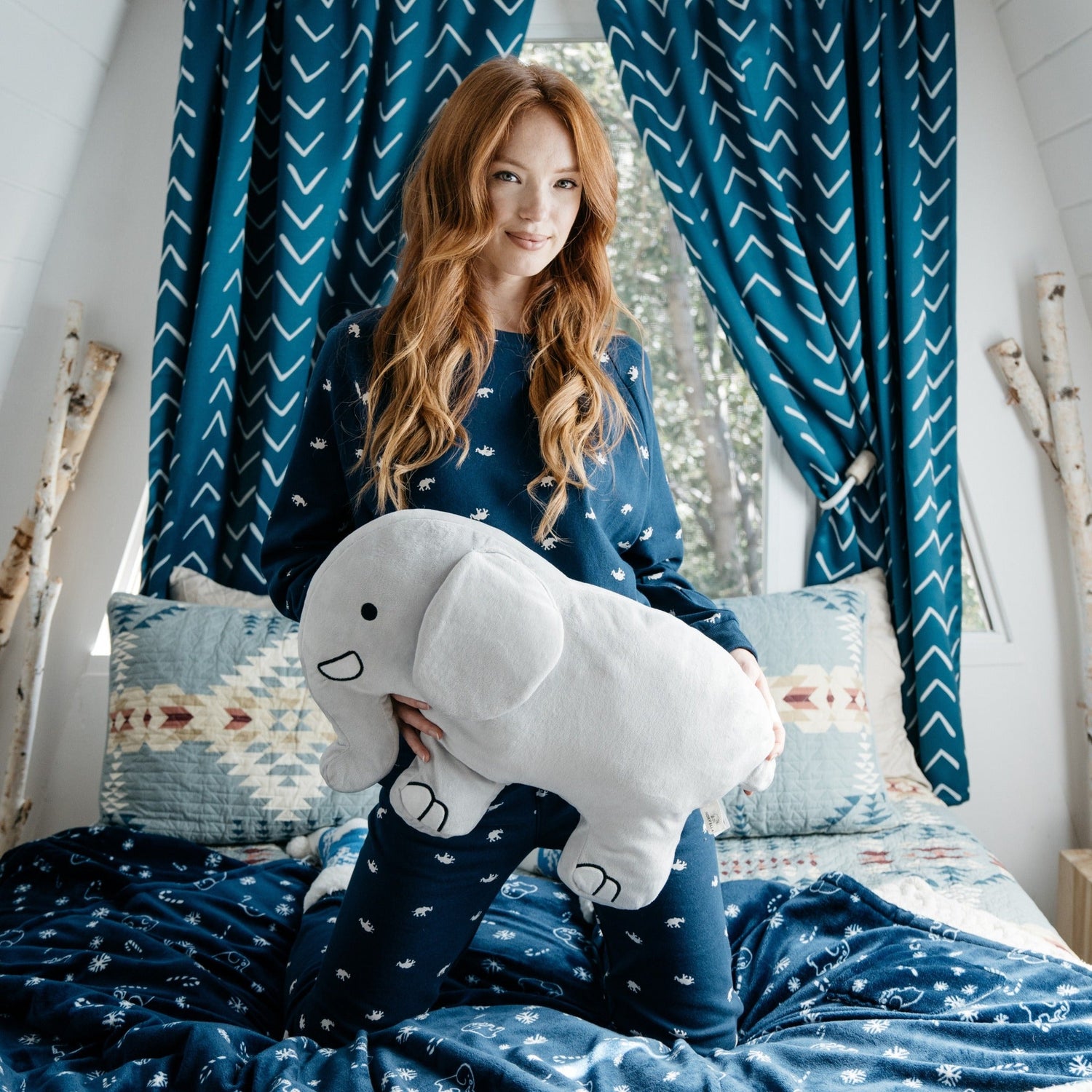Shop Ivory Ella Elephant Shaped Pillow - Premium Travel Pillow from Ivory Ella Online now at Spoiled Brat 