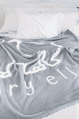 Shop Ivory Ella Grey Plush Snuggle Blanket - Spoiled Brat  Online