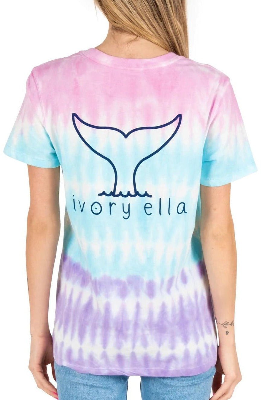 Shop Ivory Ella Ocean Depths Tie Dye T-Shirt - Premium T-Shirts from Ivory Ella Online now at Spoiled Brat 