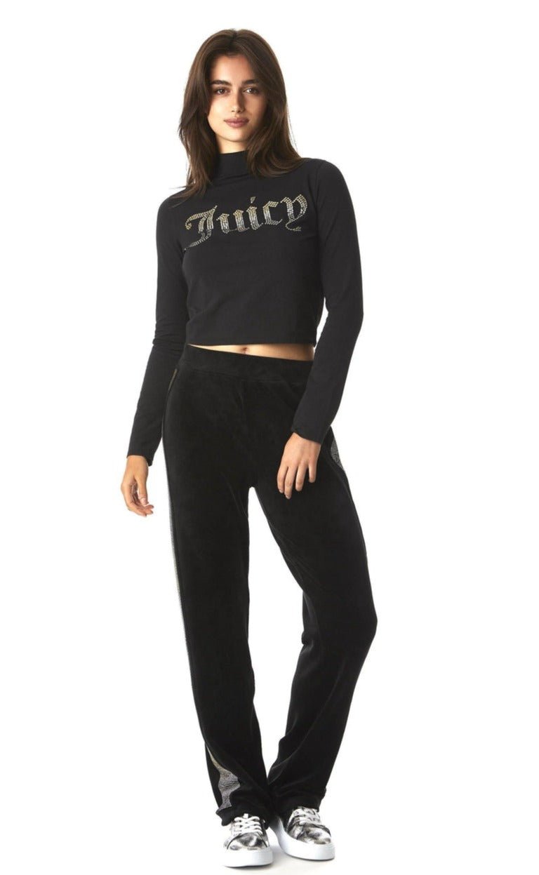 Shop Juicy Couture 25th Anniversary Mock Neck Tee - Premium Long Sleeved Top from Juicy Couture Online now at Spoiled Brat 