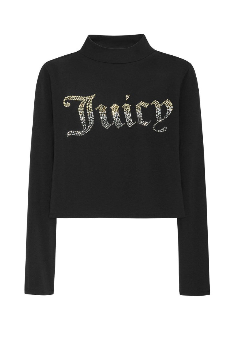 Shop Juicy Couture Juicy Couture 25th Anniversary Mock Neck Tee Long Sleeved Top for women – premium loungewear and festival fashion at Spoiled Brat
