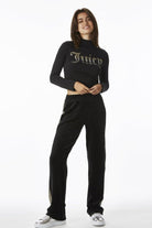 Shop Juicy Couture Juicy Couture 25th Anniversary Mock Neck Tee Long Sleeved Top for women – premium loungewear and festival fashion at Spoiled Brat
