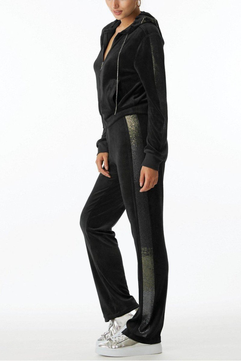 Shop Juicy Couture Juicy Couture Anniversary Long Sleeved Velour Hoodie Hoodie for women – premium loungewear and festival fashion at Spoiled Brat