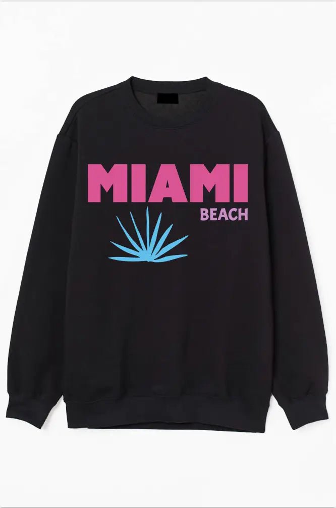Shop La Trading Co Miami Beach Preslie Crewneck Sweater - Premium Sweater from LA Trading Company Online now at Spoiled Brat 