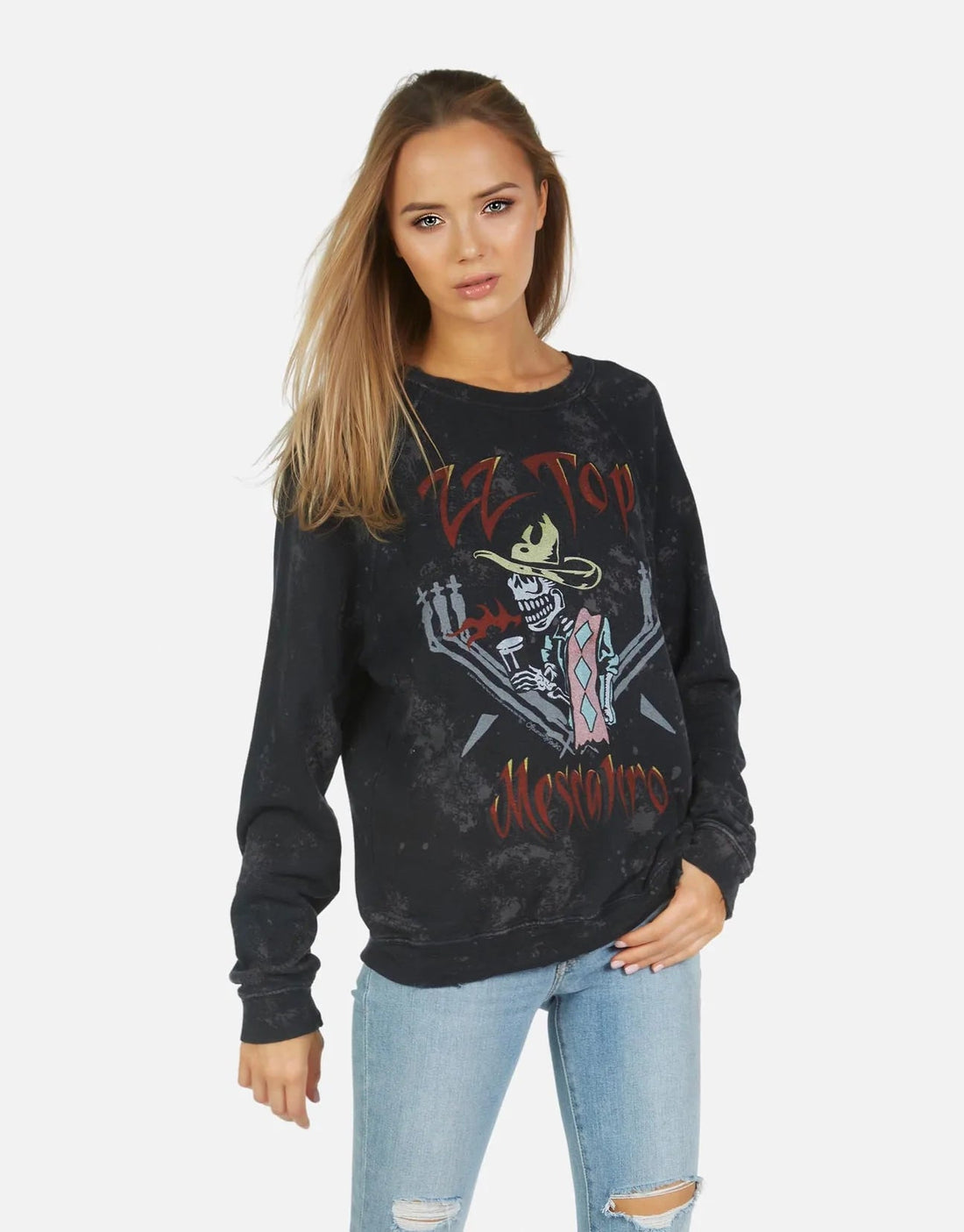 Shop Lauren Moshi Anela ZZ Top Band Sweater - Premium Sweater from Lauren Moshi Online now at Spoiled Brat 