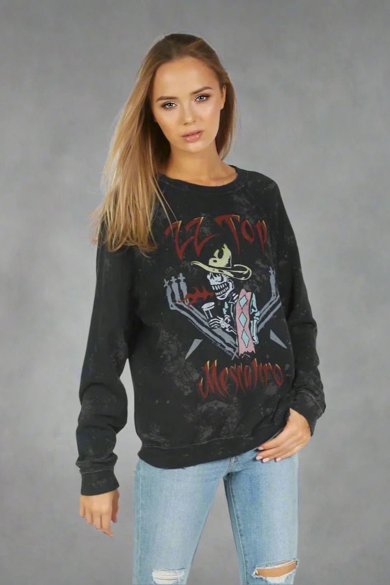 Lauren Moshi Anela ZZ Top Band Sweater - Spoiled Brat