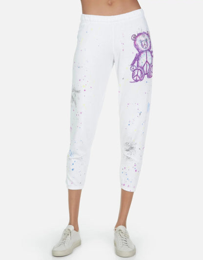 Shop Lauren Moshi Annabelle Peace Teddy Sweatpants - Premium Sweatpants from Lauren Moshi Online now at Spoiled Brat 