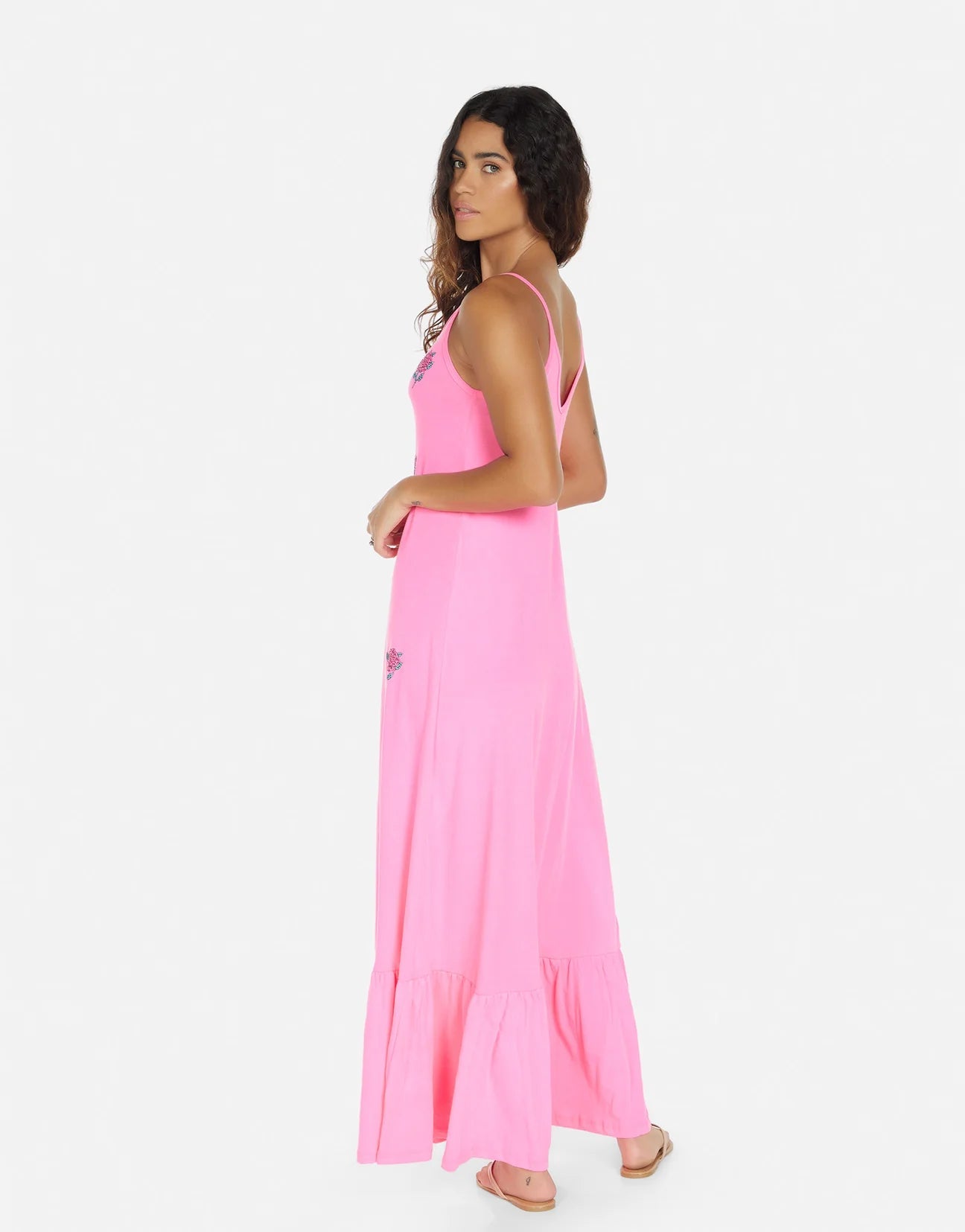 Shop Lauren Moshi Beatrix Crystal Roses Maxi Dress - Premium Maxi Dress from Lauren Moshi Online now at Spoiled Brat 
