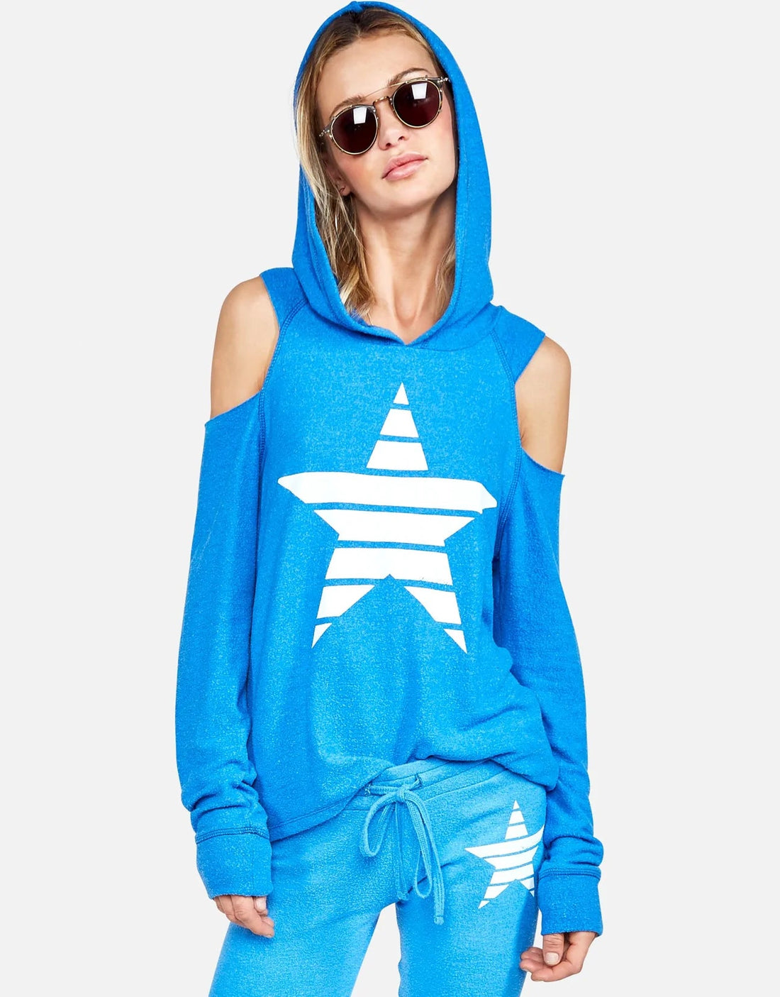 Shop Lauren Moshi Berlin Classic Stripe Star Hoodie - Premium Sweatshirt from Lauren Moshi Online now at Spoiled Brat 
