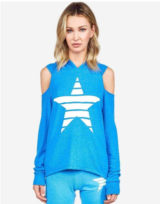 Shop Lauren Moshi Berlin Classic Stripe Star Hoodie - Premium Sweatshirt from Lauren Moshi Online now at Spoiled Brat 
