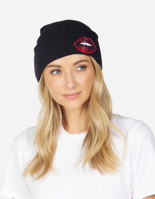 Shop Lauren Moshi Blix Plaid Lip Beanie Hat - Spoiled Brat  Online