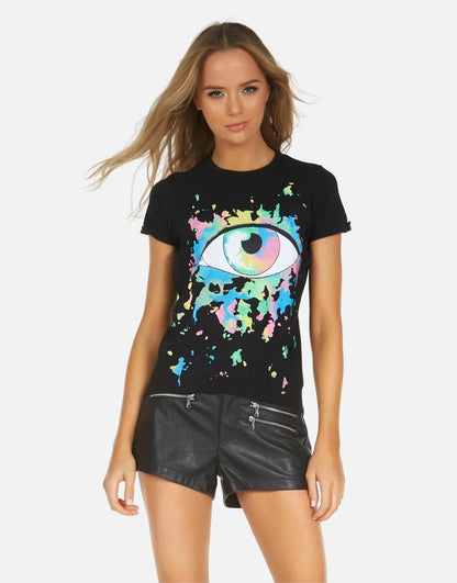 Shop Lauren Moshi Edda X Watercolor Eye T-Shirt - Premium T-Shirt from Lauren Moshi Online now at Spoiled Brat 