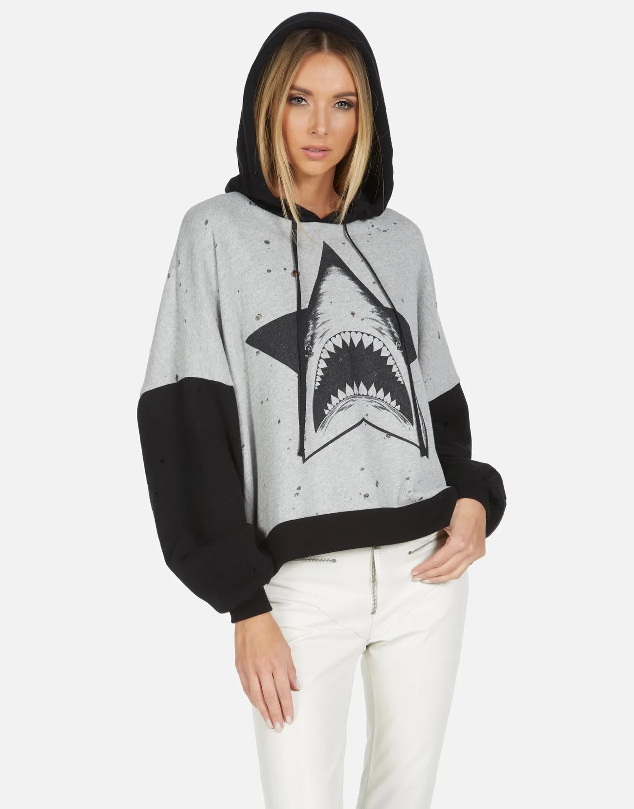 Shop Lauren Moshi Ellie Star Shark Hooded Sweater - Premium Hoodie from Lauren Moshi Online now at Spoiled Brat 