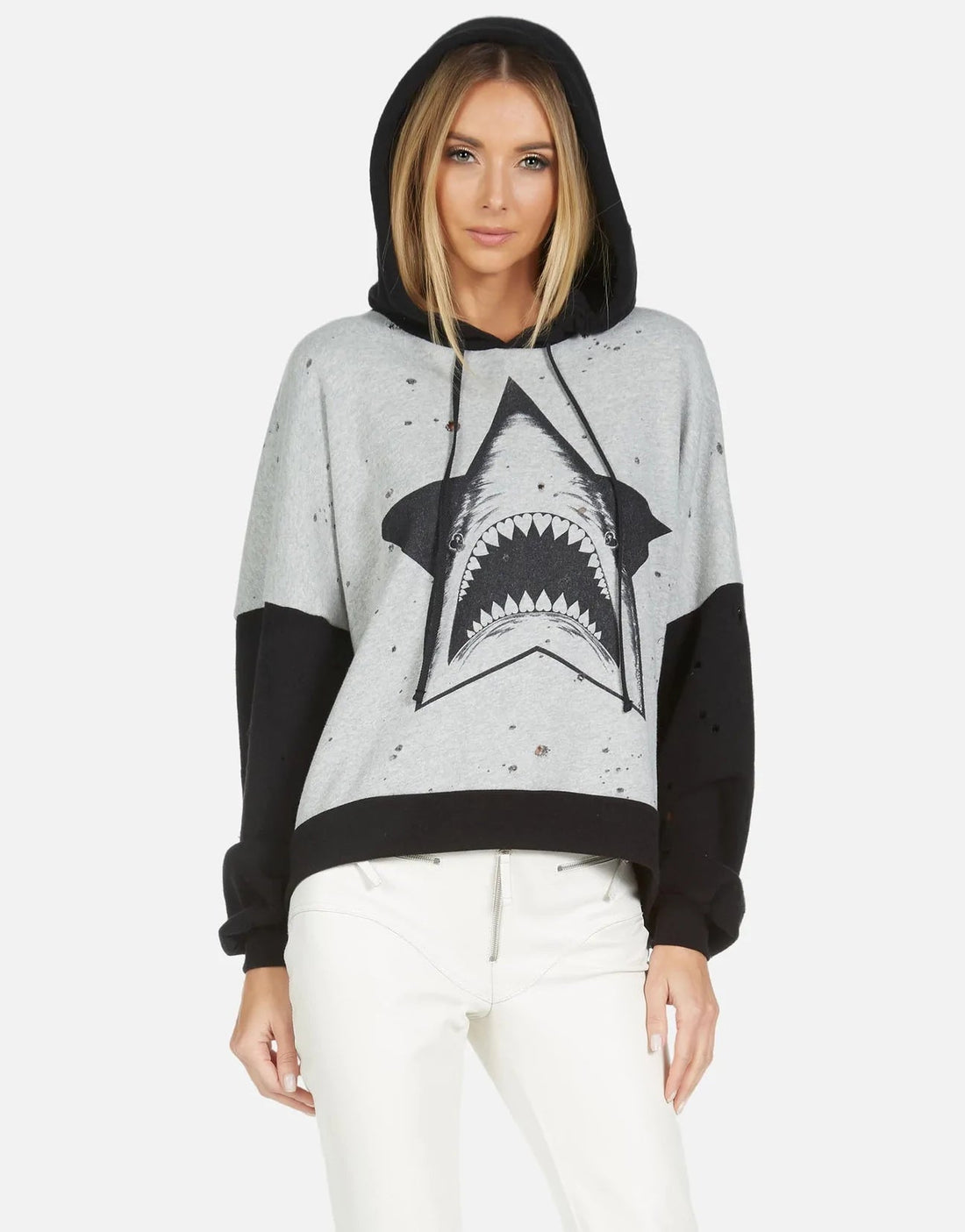 Shop Lauren Moshi Ellie Star Shark Hooded Sweater - Premium Hoodie from Lauren Moshi Online now at Spoiled Brat 