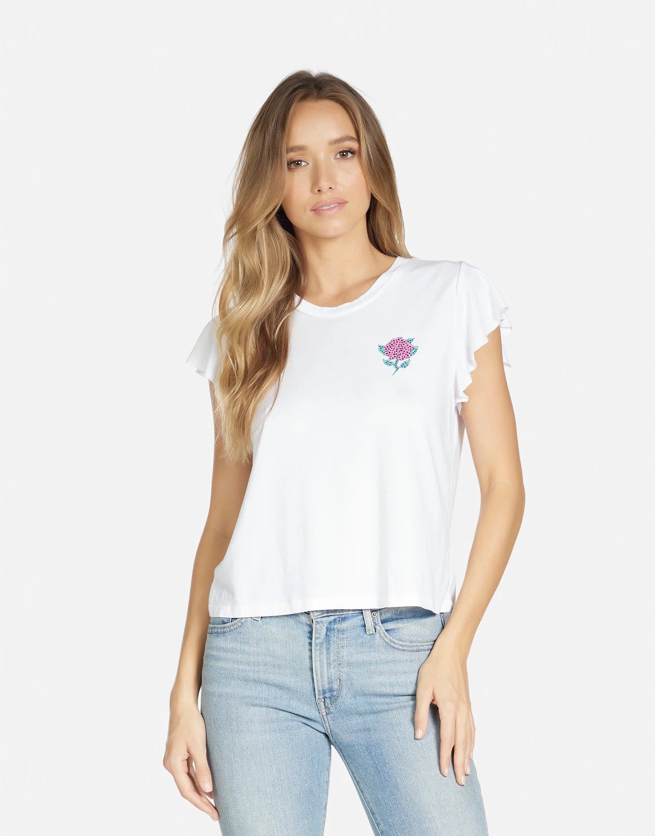 Shop Lauren Moshi Estee Crystal Roses T-Shirt - Premium T-Shirt from Lauren Moshi Online now at Spoiled Brat 