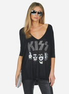 Lauren Moshi Eva x Kiss Oversized T-Shirt T-Shirt by Lauren Moshi as seen on celebrities
