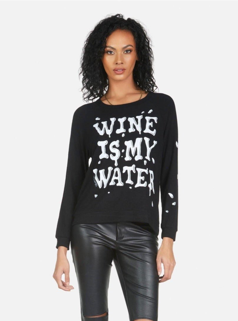 Shop Lauren Moshi Lauren Moshi Everly Wine is My Water Pullover online at Spoiled Brat