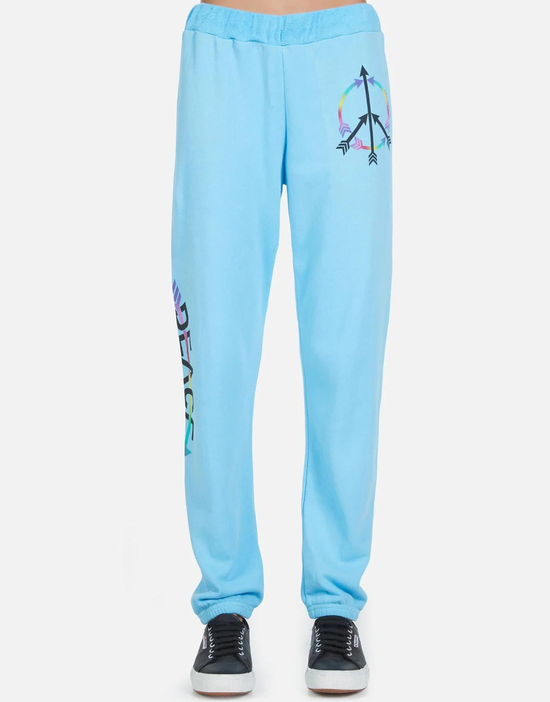 Shop Lauren Moshi Gia Peace Arrow Jogger Pants - Premium Jogging Pants from Lauren Moshi Online now at Spoiled Brat 