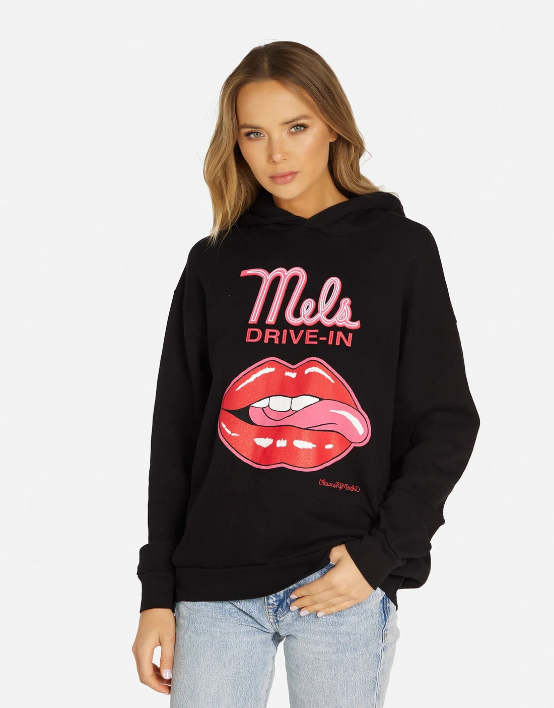Lauren Moshi Harmony Mels Drive-In Hooded Sweater