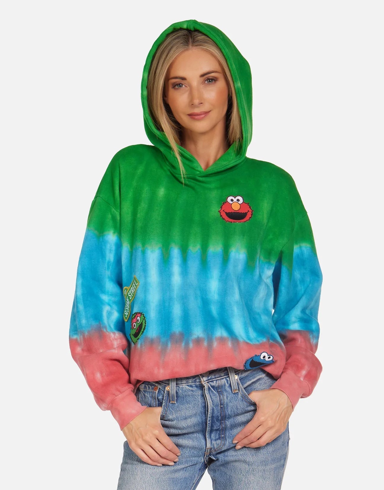 Shop Lauren Moshi Harmony Sesame Street Faces Hoodie - Premium Sweatshirt from Lauren Moshi Online now at Spoiled Brat 