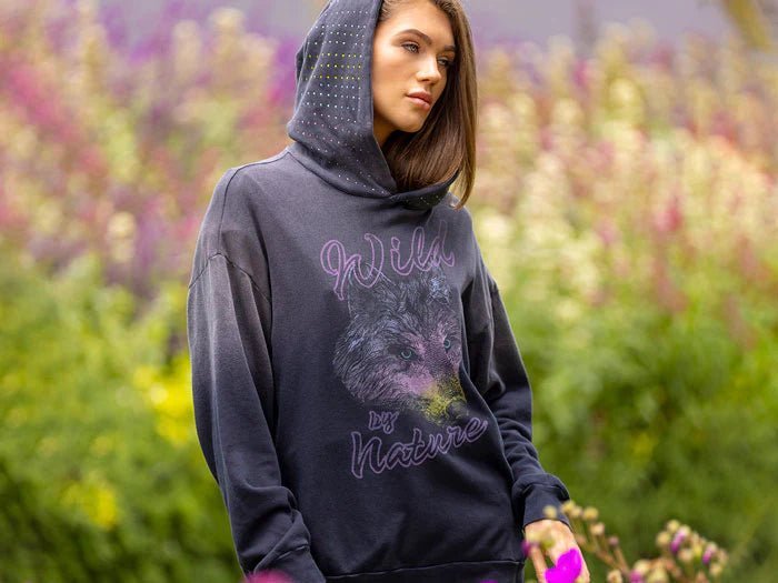 Lauren Moshi Harmony Wild Wolf Hooded Sweatshirt - Spoiled Brat