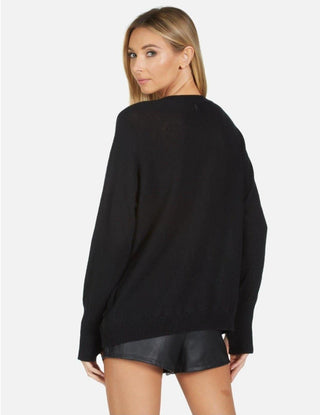 Shop Lauren Moshi Ladona Crystal Gap Tooth Cashmere Sweater - Premium Sweater from Lauren Moshi Online now at Spoiled Brat 
