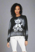 Lauren Moshi Lee Peace Teddy Crew Sweater - Spoiled Brat