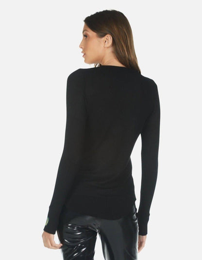 Shop Lauren Moshi McKinley Hamsa Elements Long Sleeve Top - Premium Long Sleeved Top from Lauren Moshi Online now at Spoiled Brat 