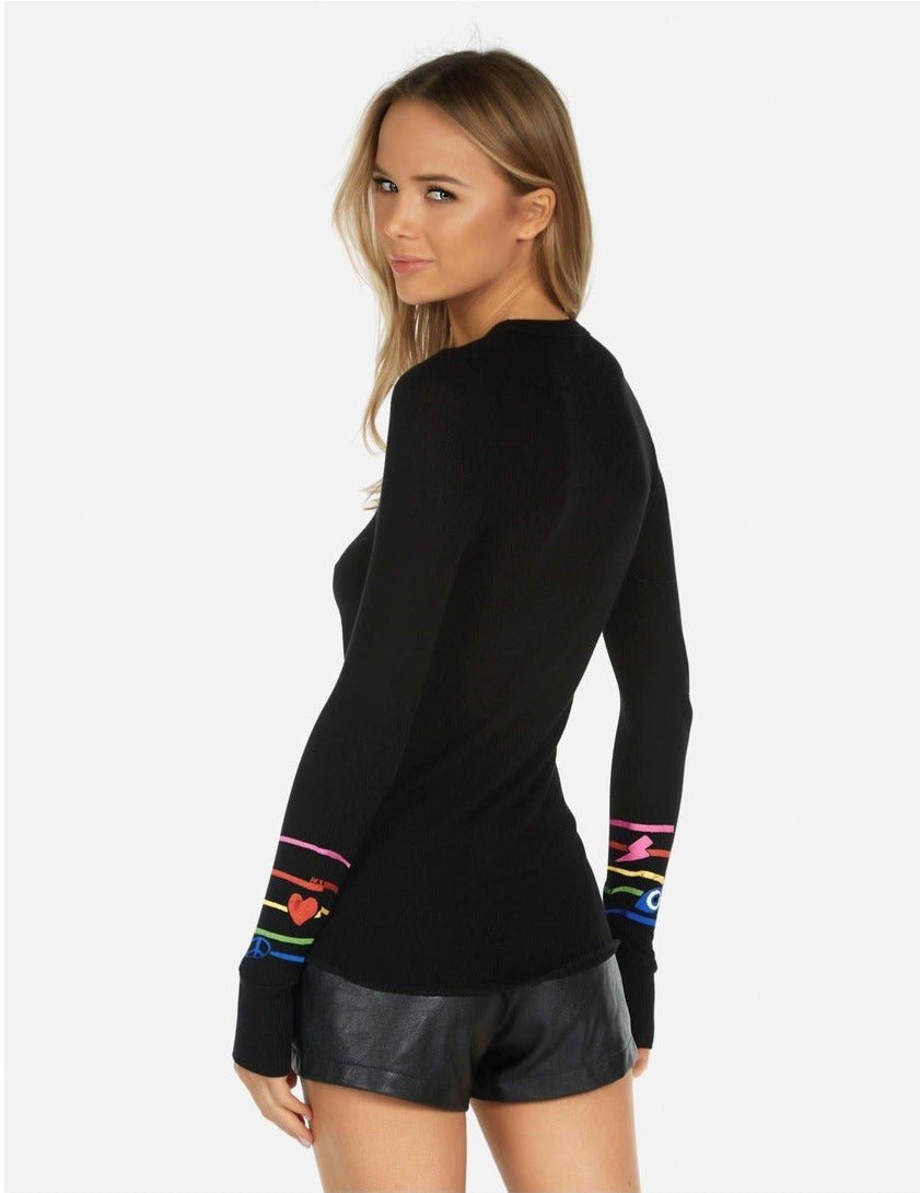 Shop Lauren Moshi McKinley X Elements Rainbow Thermal Top - Premium Long Sleeved Top from Lauren Moshi Online now at Spoiled Brat 