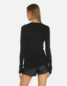 Lauren Moshi McKinley X Led Zeppelin Outline Thermal Top Long Sleeved Top by Lauren Moshi as seen on celebrities