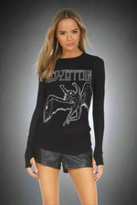 Shop Lauren Moshi Lauren Moshi McKinley X Led Zeppelin Outline Thermal Top Long Sleeved Top for women – premium loungewear and festival fashion at Spoiled Brat