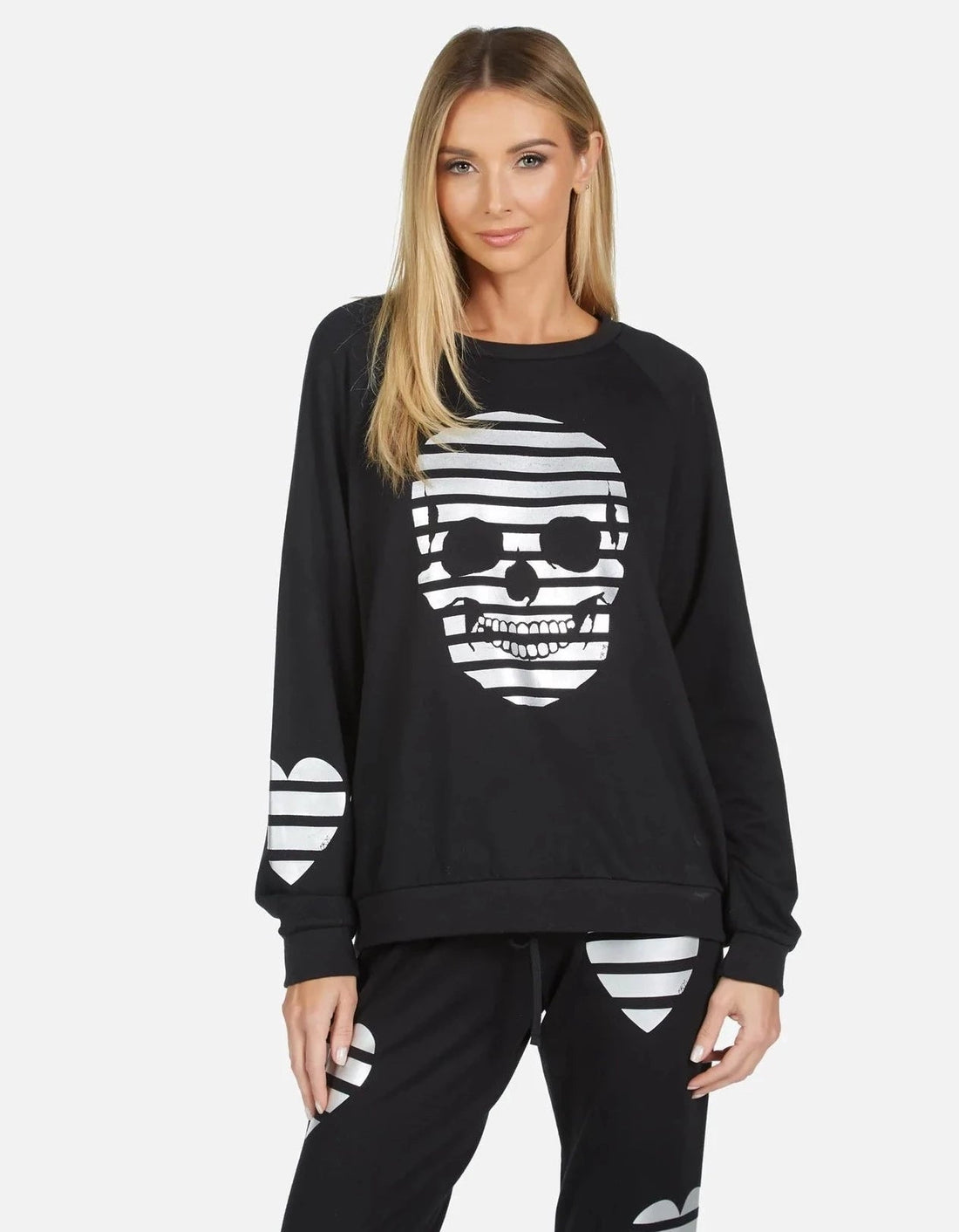 Shop Lauren Moshi Noleta Stripe Skull Sweater - Premium Pullover from Lauren Moshi Online now at Spoiled Brat 