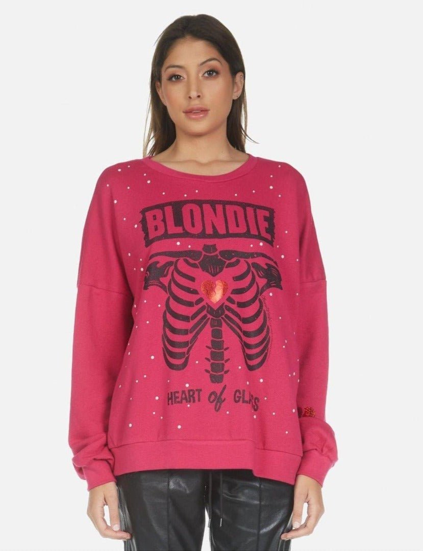 Shop Lauren Moshi Sierra Blondie Heart Sweatshirt - Premium Sweater from Lauren Moshi Online now at Spoiled Brat 
