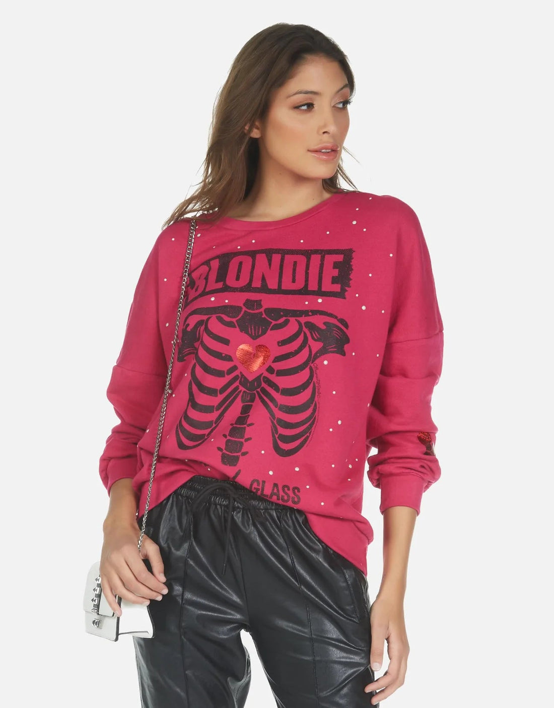Shop Lauren Moshi Sierra Blondie Heart Sweatshirt - Premium Sweater from Lauren Moshi Online now at Spoiled Brat 