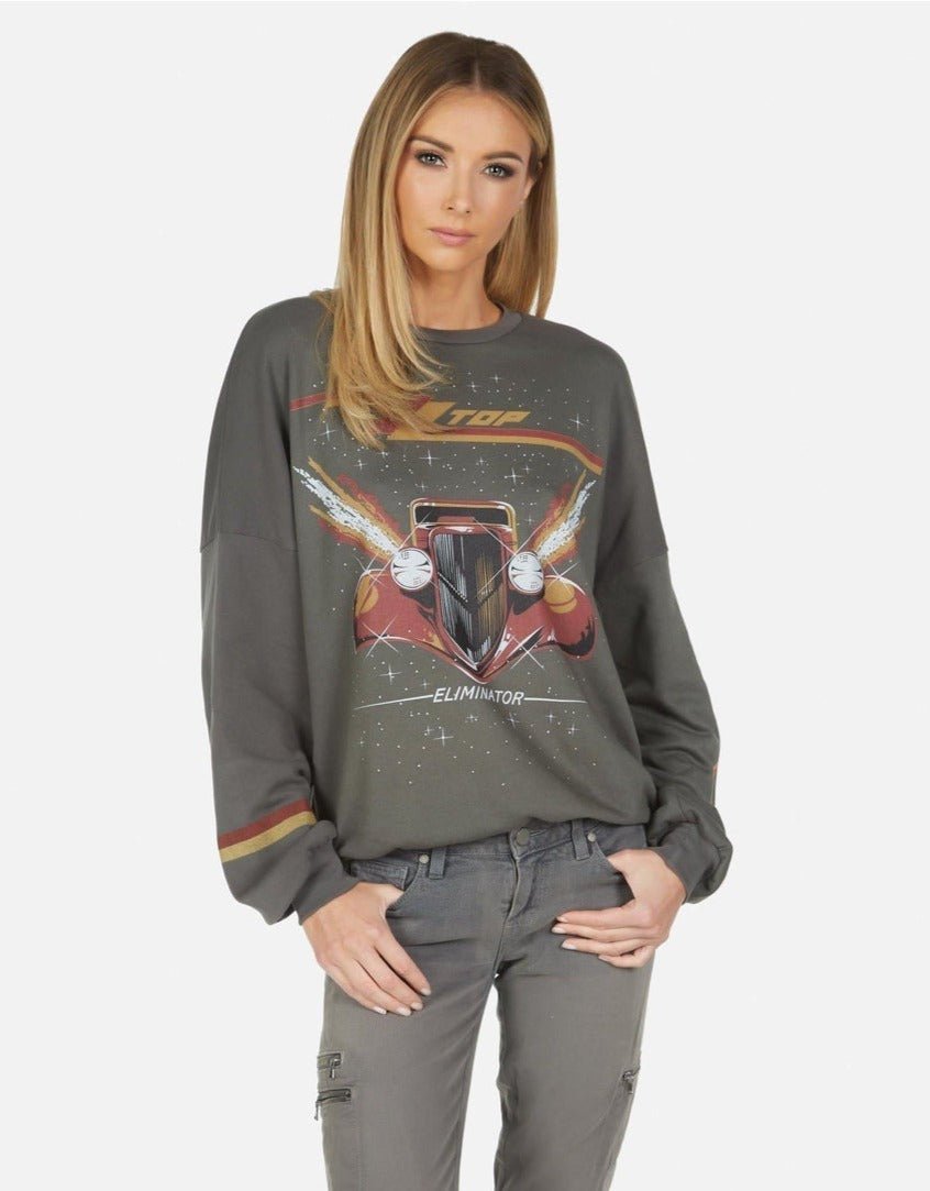Lauren Moshi Sierra ZZ Top Eliminator Boyfriend Pullover - Spoiled Brat