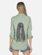 Shop Lauren Moshi Lauren Moshi Sloane Sloane Hippie Girl Denim Shirt online at Spoiled Brat